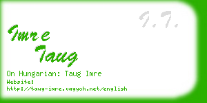 imre taug business card